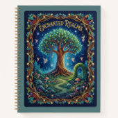 Enchanted Realms Embroidered Tree of Life & Fairy ノートブック (正面)