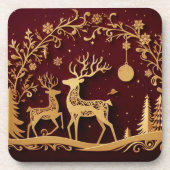 Enchanted Reindeer – Holiday Whimsy コースター (正面)