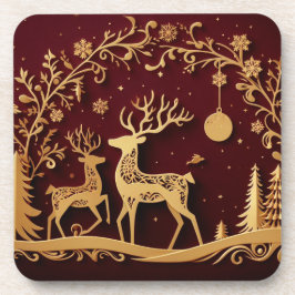 Enchanted Reindeer – Holiday Whimsy コースター