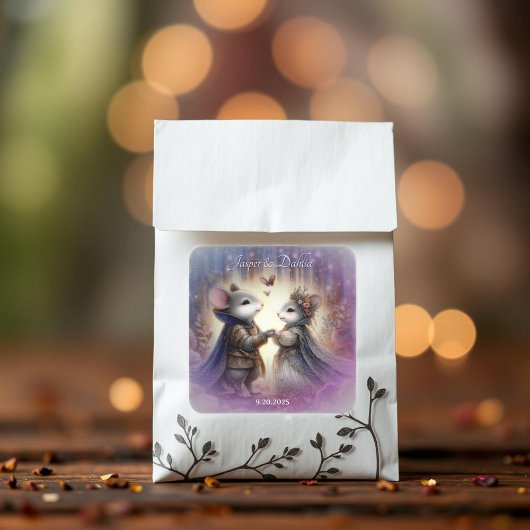 Enchanted Renaissance Fairytale Forest Wedding スクエアシール