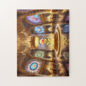 Enchanted Rose Ballroom Stained Glass Fairytale ジグソーパズル (縦)