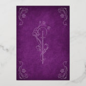 Enchanted Rose Castle Wedding 箔招待状 (裏面)