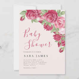 Enchanted Rose Garden Baby Shower Invitation 招待状