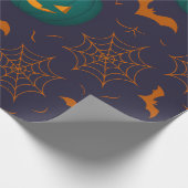 Enchanted Shadows - Teal & Twilight Halloween  ラッピングペーパー (角)