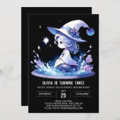 Enchanted Simple Wizard Birthday 招待状 (正面/裏面)