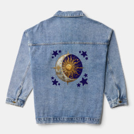 Enchanted Skies Whimsical Celestial Denim Jacket デニムジャケット