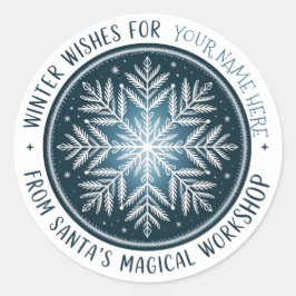Enchanted Snowflake Stamp Sticker ラウンドシール