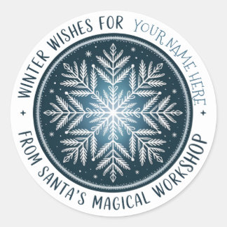 Enchanted Snowflake Stamp Sticker ラウンドシール