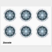 Enchanted Snowflake Stamp Sticker ラウンドシール (シート)