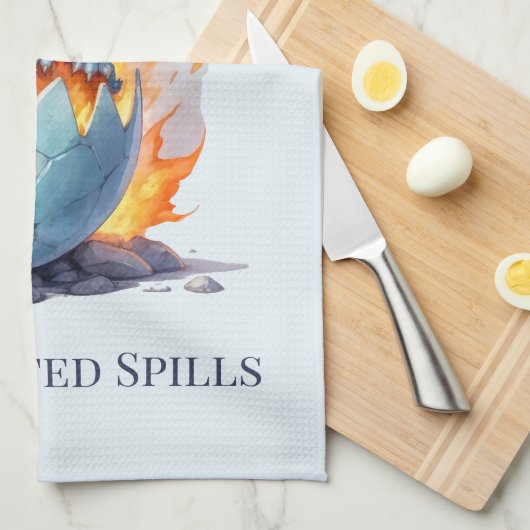 Enchanted Spills Blue Dragon キッチンタオル (四つ折り)