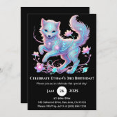 Enchanted Spirit Wolf Birthday 招待状 (正面/裏面)