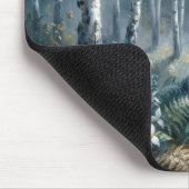 Enchanted Spring Birch Forest in Moonlight マウスパッド (コーナー)