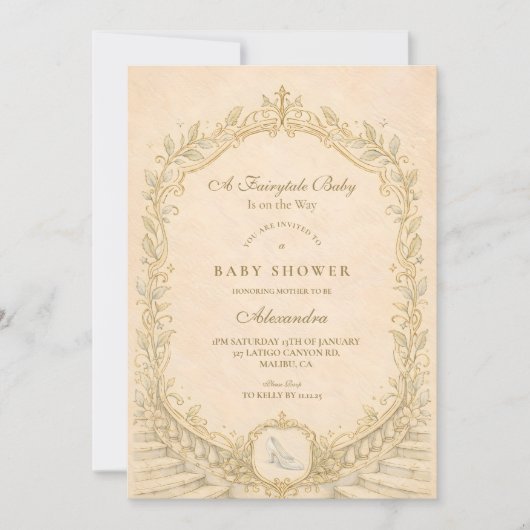 Enchanted Storybook Baby Shower 招待状 (正面)