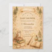 Enchanted Storybook Wizard Baby Shower 招待状 (正面)