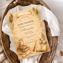 Enchanted Storybook Wizard Baby Shower 招待状