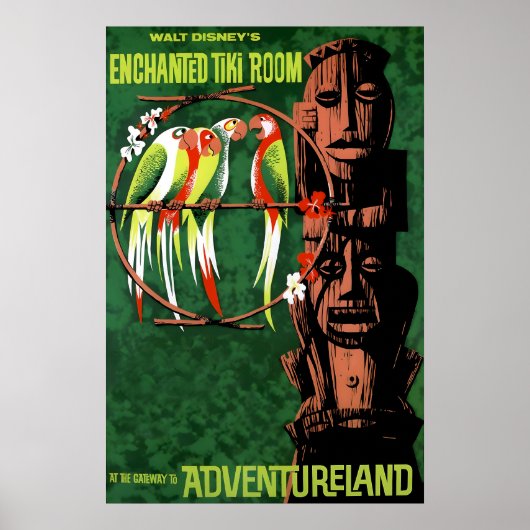 Enchanted Tiki Room 1963 Disneyland Attraction ポスター (正面)