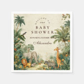 Enchanted Tropical Safari Baby Shower スタンダードカクテルナプキン (正面)