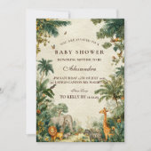 Enchanted Tropical Safari Baby Shower 招待状 (正面)