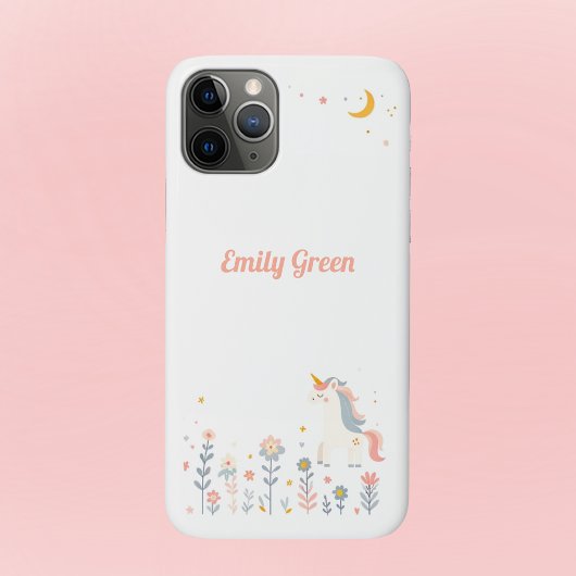 Enchanted Unicorn and Floral Garden Phone Case Case-Mate iPhoneケース
