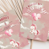 Enchanted Unicorn - First お洒落 Birthday Party 招待状