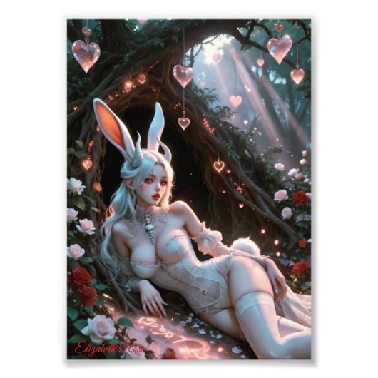 Enchanted Valentine Bunny フォトプリント (正面)