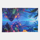 Enchanted Vibrant River Forest Dream キッチンタオル (横)