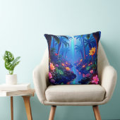 Enchanted Vibrant River Forest Dream クッション (椅子)