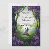 Enchanted Violet Garden Wedding Invitation 招待状 (正面)