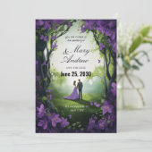 Enchanted Violet Garden Wedding Invitation 招待状 (スタンド正面)