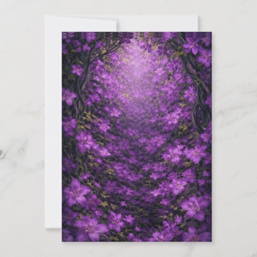 Enchanted Violet Garden Wedding Invitation 招待状 (裏面)