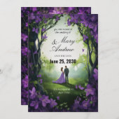 Enchanted Violet Garden Wedding Invitation 招待状 (正面/裏面)