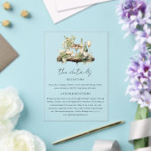 Enchanted Watercolor Forest Boho Wedding Details  アクリル招待状 (インサイチュ (ウェディング))