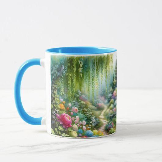 Enchanted Waterfall Garden Lily Pond マグカップ (左)