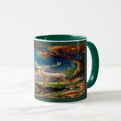 Enchanted White Stag Magical Forest Mug マグカップ (正面右)