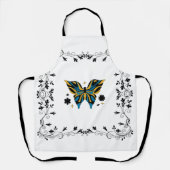 Enchanted Wings – Black and Blue Butterfly エプロン (正面)