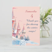 Enchanted Winter Castle Thank You Card, Princess  サンキューカード (スタンド正面)