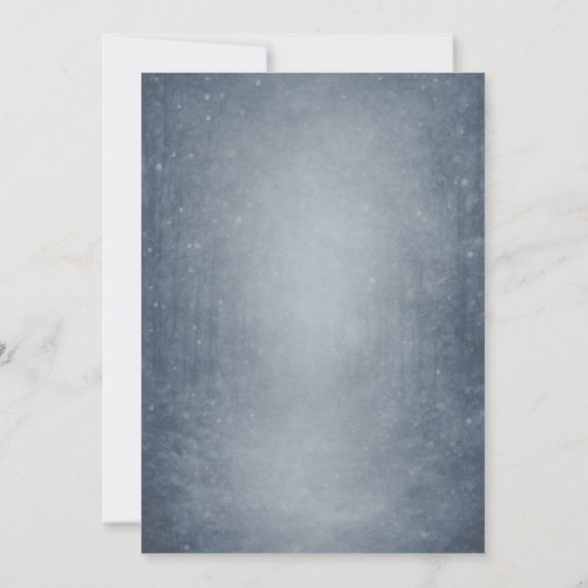 Enchanted Winter Forest Fairy Lights Wedding 招待状 (裏面)