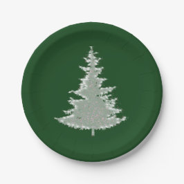 Enchanted Winter Glow Christmas Tree ペーパープレート