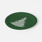 Enchanted Winter Glow Christmas Tree ペーパープレート (アングル)