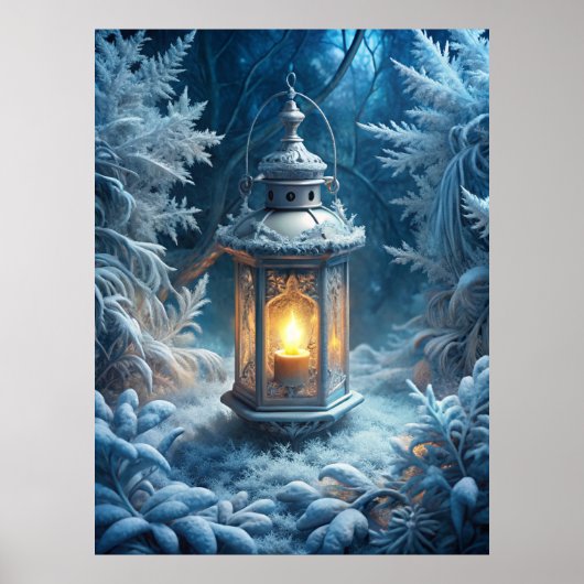 Enchanted Winter Lantern – Magical Snowy Forest  ポスター (正面)
