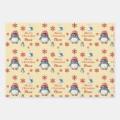 Enchanted Winter Tales Penguin & Bunny Christmas ラッピングペーパーシート (正面3)