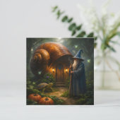 Enchanted wizard and snail house whimsical fantasy カード (スタンド正面)