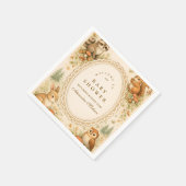 Enchanted Woodland Animals Baby Shower スタンダードカクテルナプキン (角)