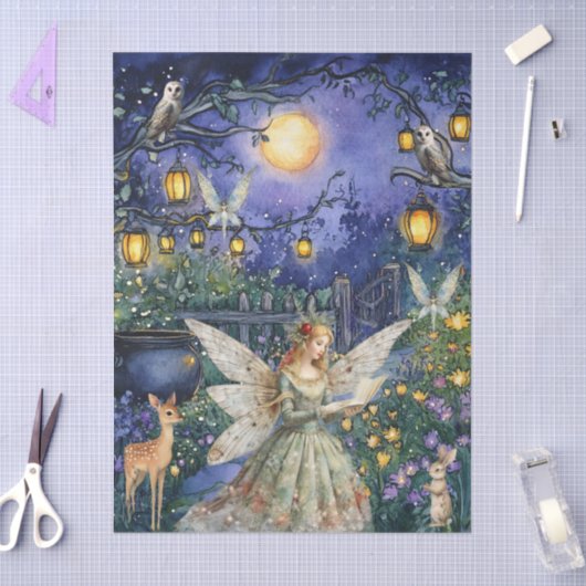 Enchanted Woodland Animals & Fairy Decoupage Paper 薄葉紙 (クラフト)