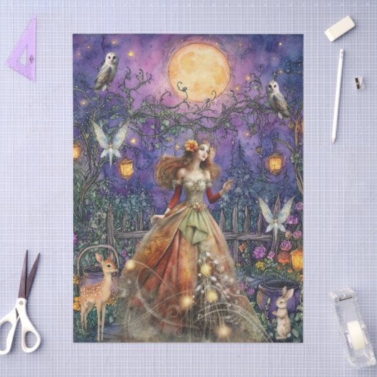 Enchanted Woodland Animals & Fairy Decoupage Paper 薄葉紙 (クラフト)