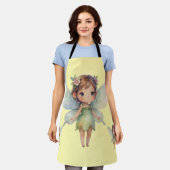 Enchanted Woodland Fairy: pastel green Sprite エプロン (着用した状態)