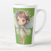 Enchanted Woodland Fairy: pastel green Sprite カフェラテマグ (右)