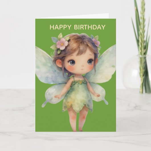 Enchanted Woodland Fairy: pastel green Sprite カード (正面)
