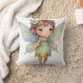 Enchanted Woodland Fairy: pastel green Sprite クッション (ブランケット)