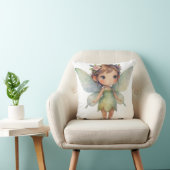 Enchanted Woodland Fairy: pastel green Sprite クッション (椅子)